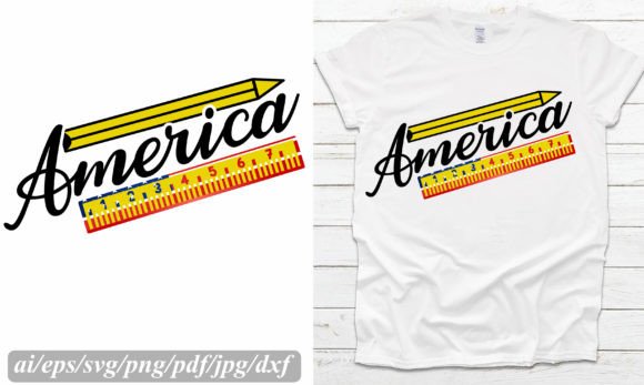 America Back to School T Shirt Svg