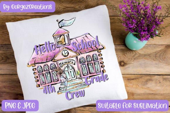 Back to School, 4th Grade, Girl. PNG: A Versatile Design for Creative Projects