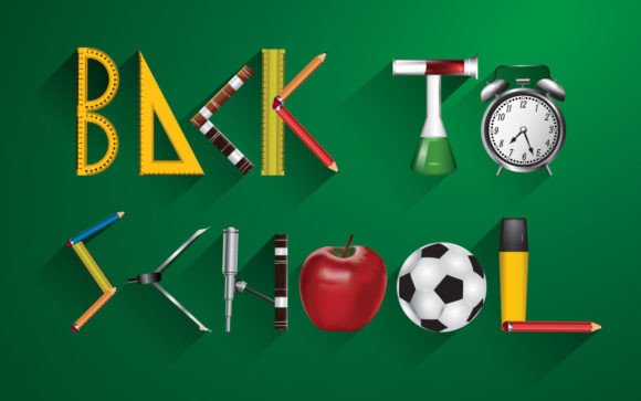 Back to School on Green Background: A Versatile Design for Modern Use