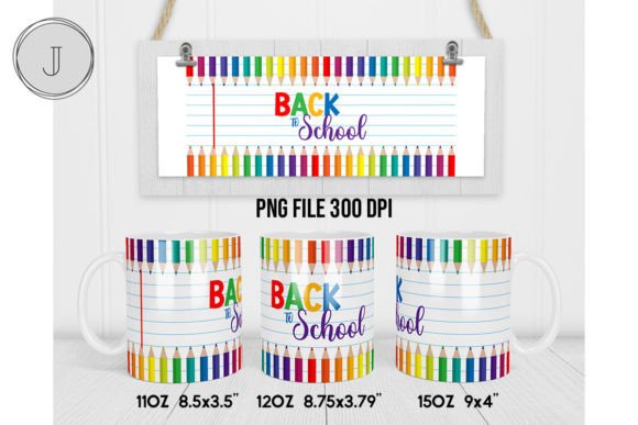 Colored Pencils Mug Back to School Wrap3: A Versatile Design for Sublimation and Graphic Projects